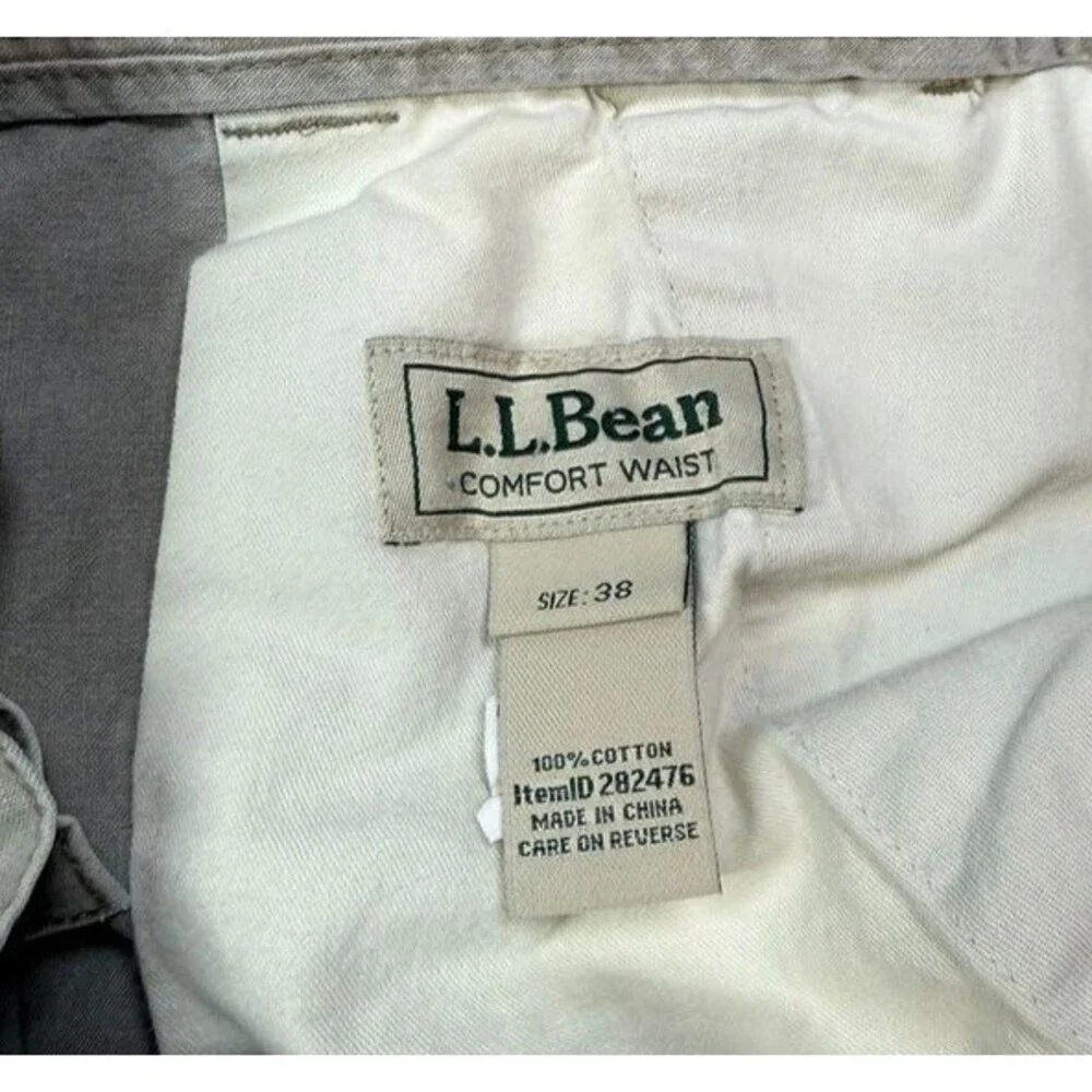 LL Bean Comfort Waist Cargo Shorts Mens Size 38 Cotton Utility Hiking Outdoor